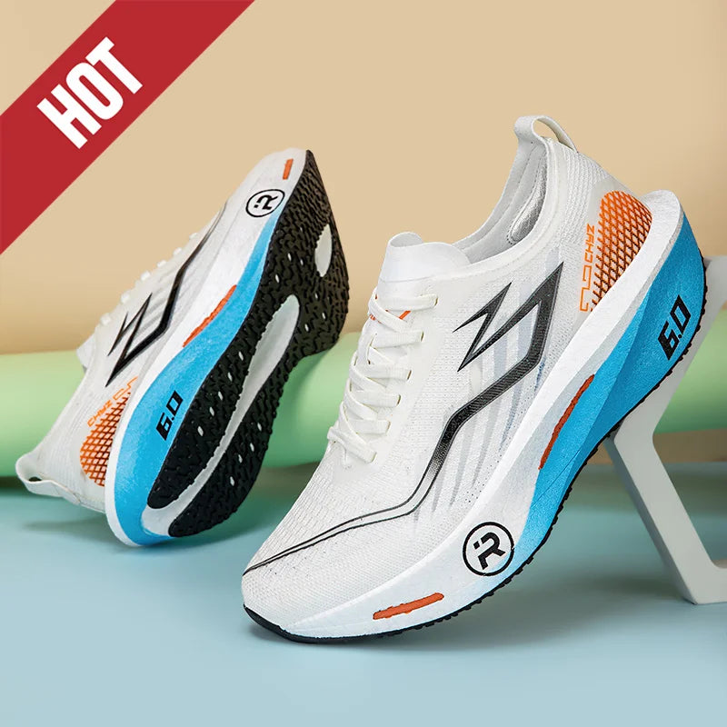 Professional Carbon Board Marathon Sneakers – Breathable Lightweight Athletic Running Shoes for Men & Women