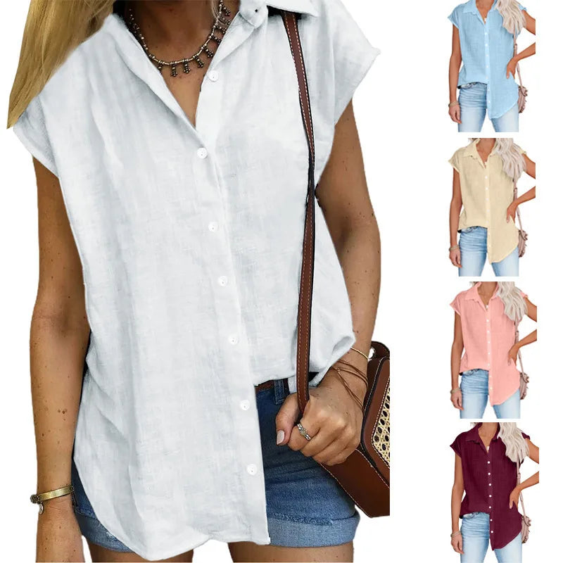 Soft Linen-Style Summer Shirt for Women