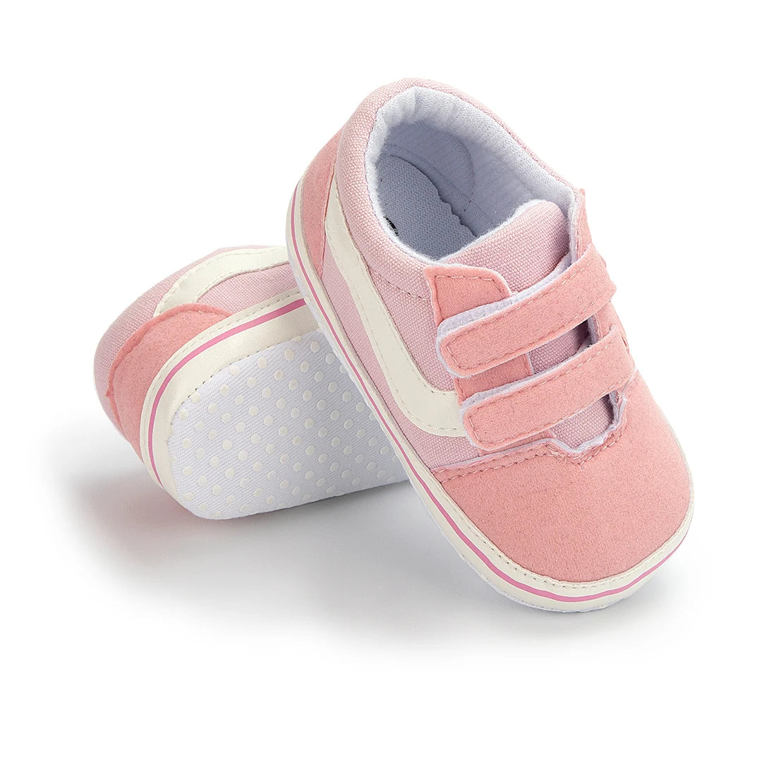 Baby Stripe Canvas Sneakers – Soft Anti-Slip First Walker Shoes for Infant Boys & Girls
