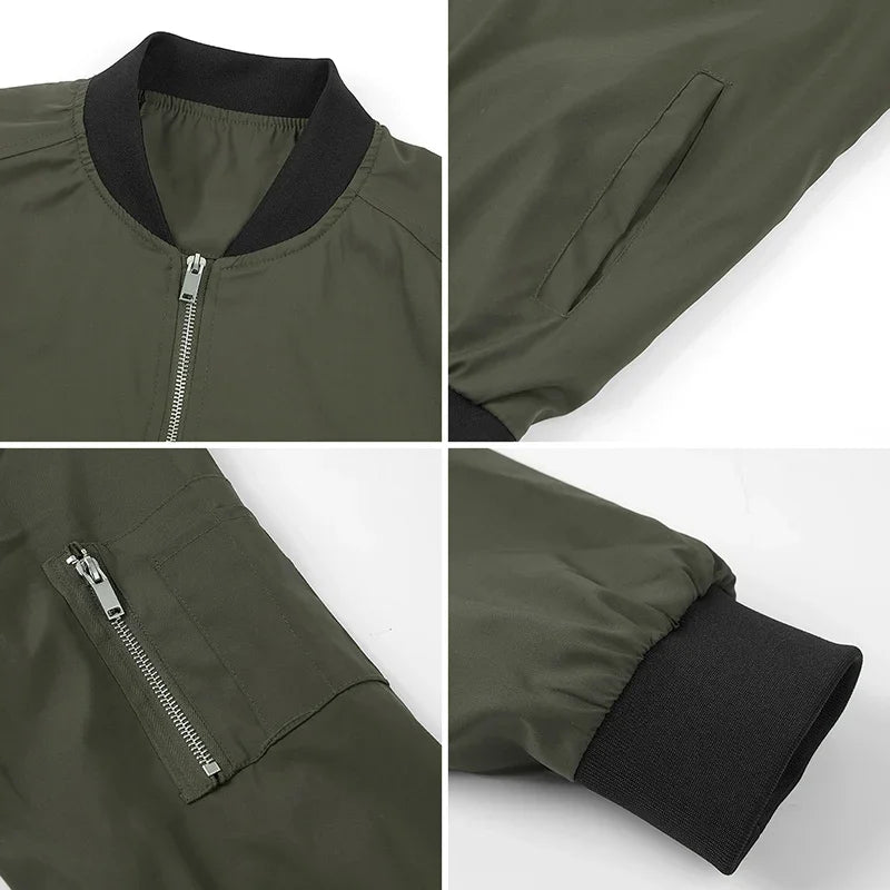 Close-up of zipper and pockets on men's track jacket