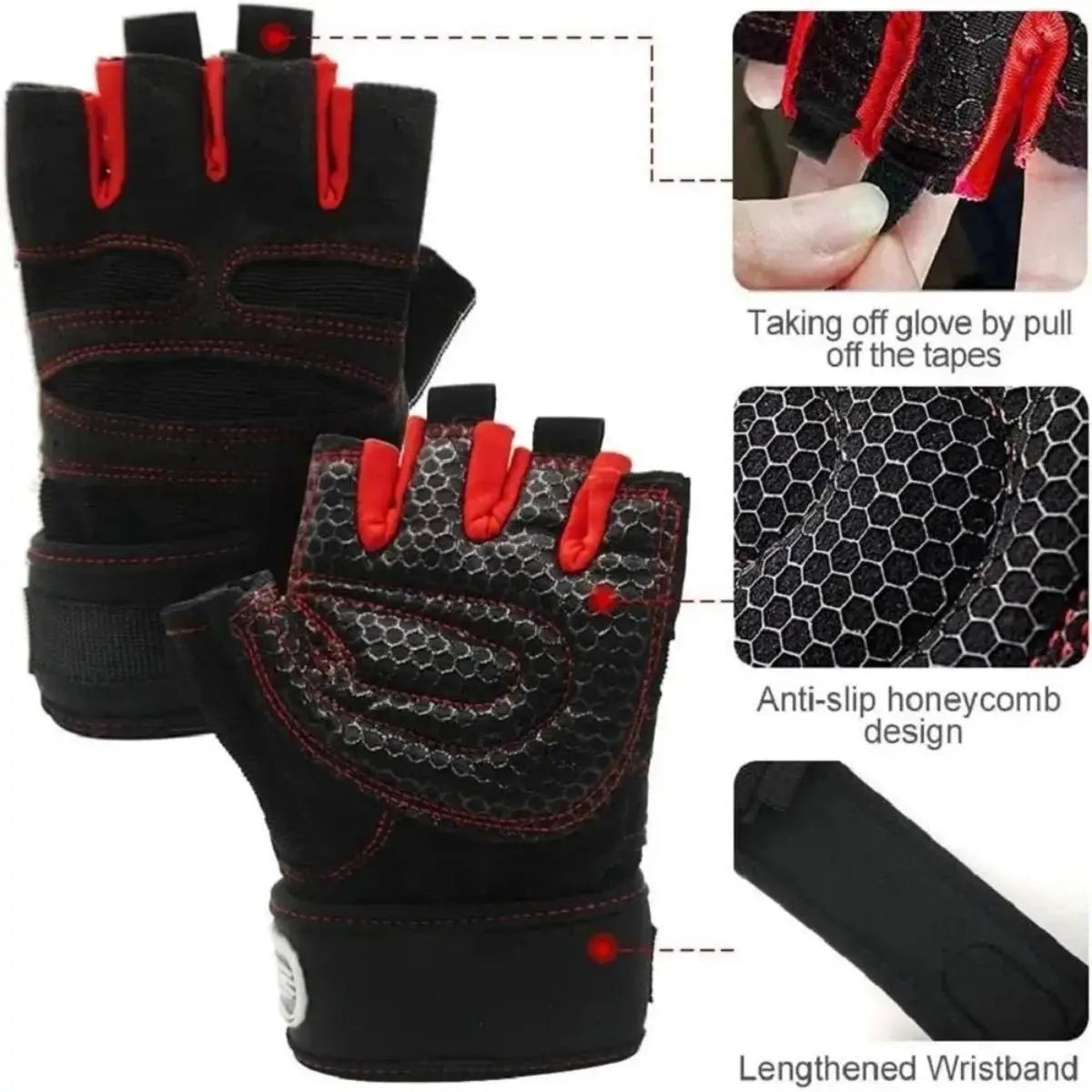 Close-up of padded palm on weightlifting gloves