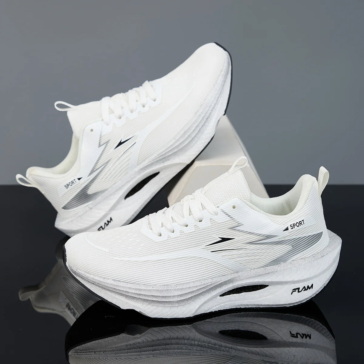 Men's Lightweight Marathon Running Sneakers – Breathable Non-Slip Athletic Outdoor Shoes