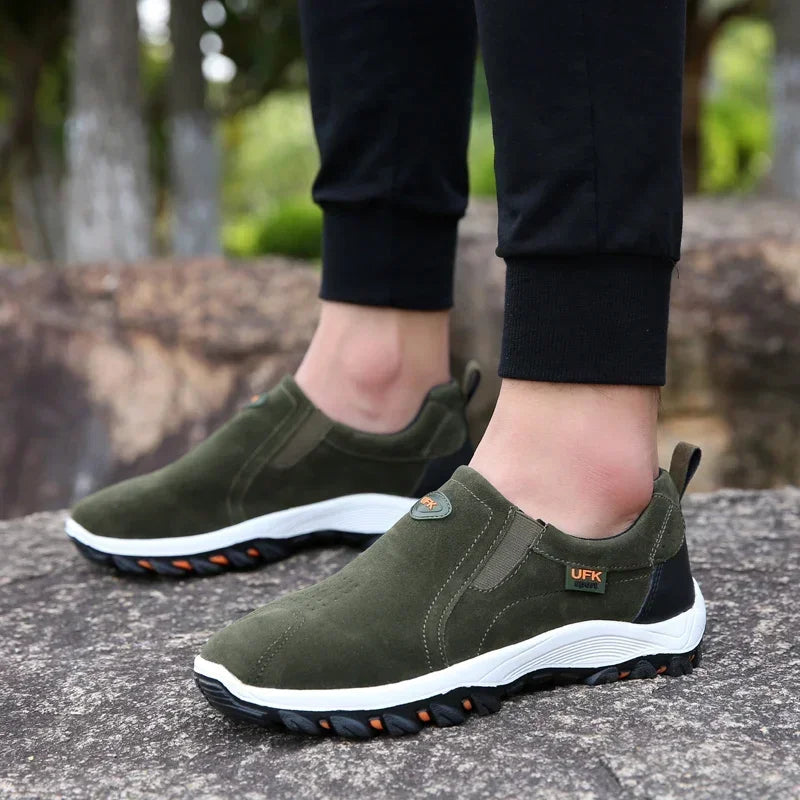 Men's Waterproof Trail Hiking Shoes – Breathable Anti-Slip Outdoor Sport Sneakers (Sizes 38–50)