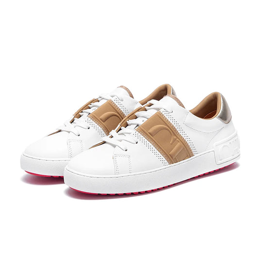 White platform sneakers side view