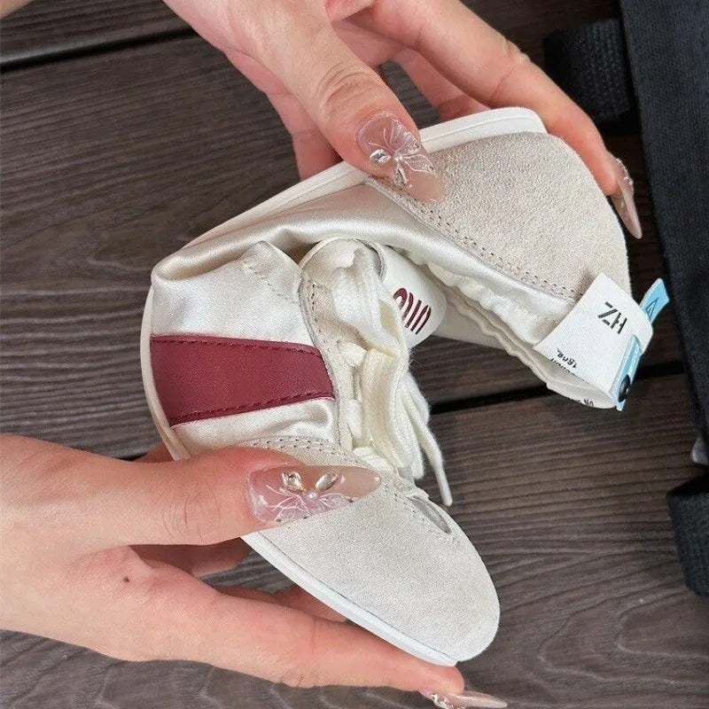 Close-up of flexible sole on ballet flat sneakers