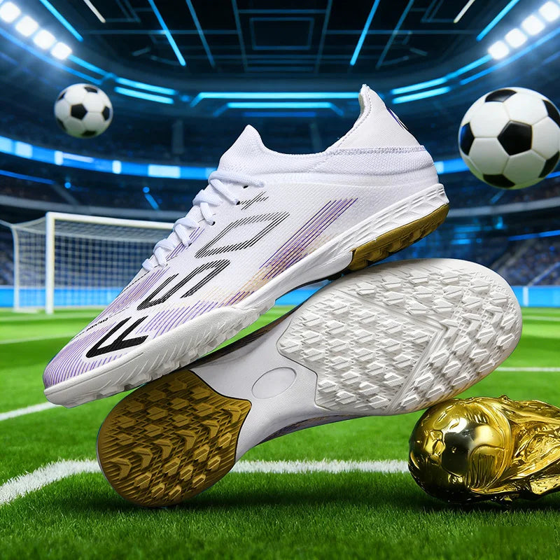 Men's High-Top Soccer & Football Boots – Non-Slip Firm Ground Cleats for Indoor & Outdoor Play