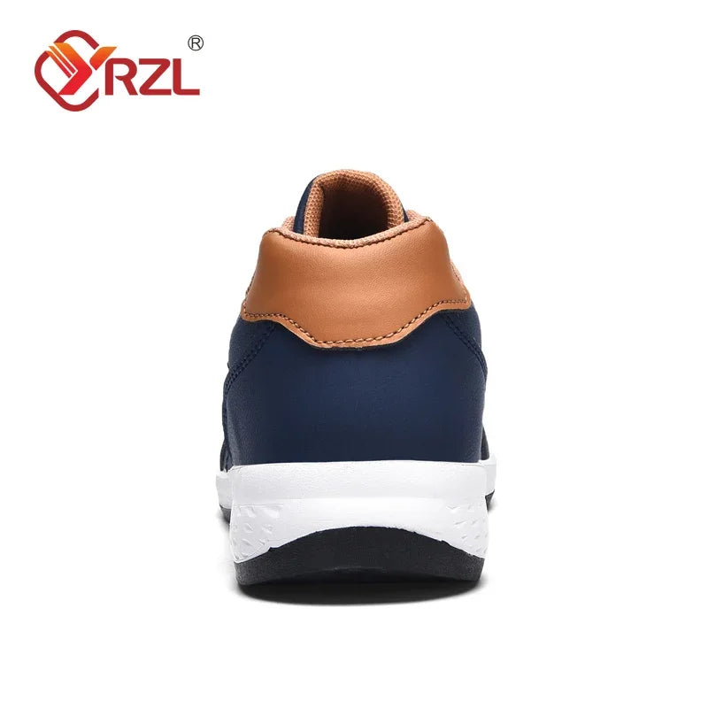 Men's Waterproof Leather Walking Sneakers – Non-Slip All-Season Sports Shoes