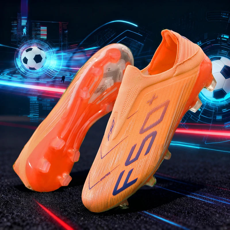 Men's High-Top Soccer & Football Boots – Non-Slip Firm Ground Cleats for Indoor & Outdoor Play