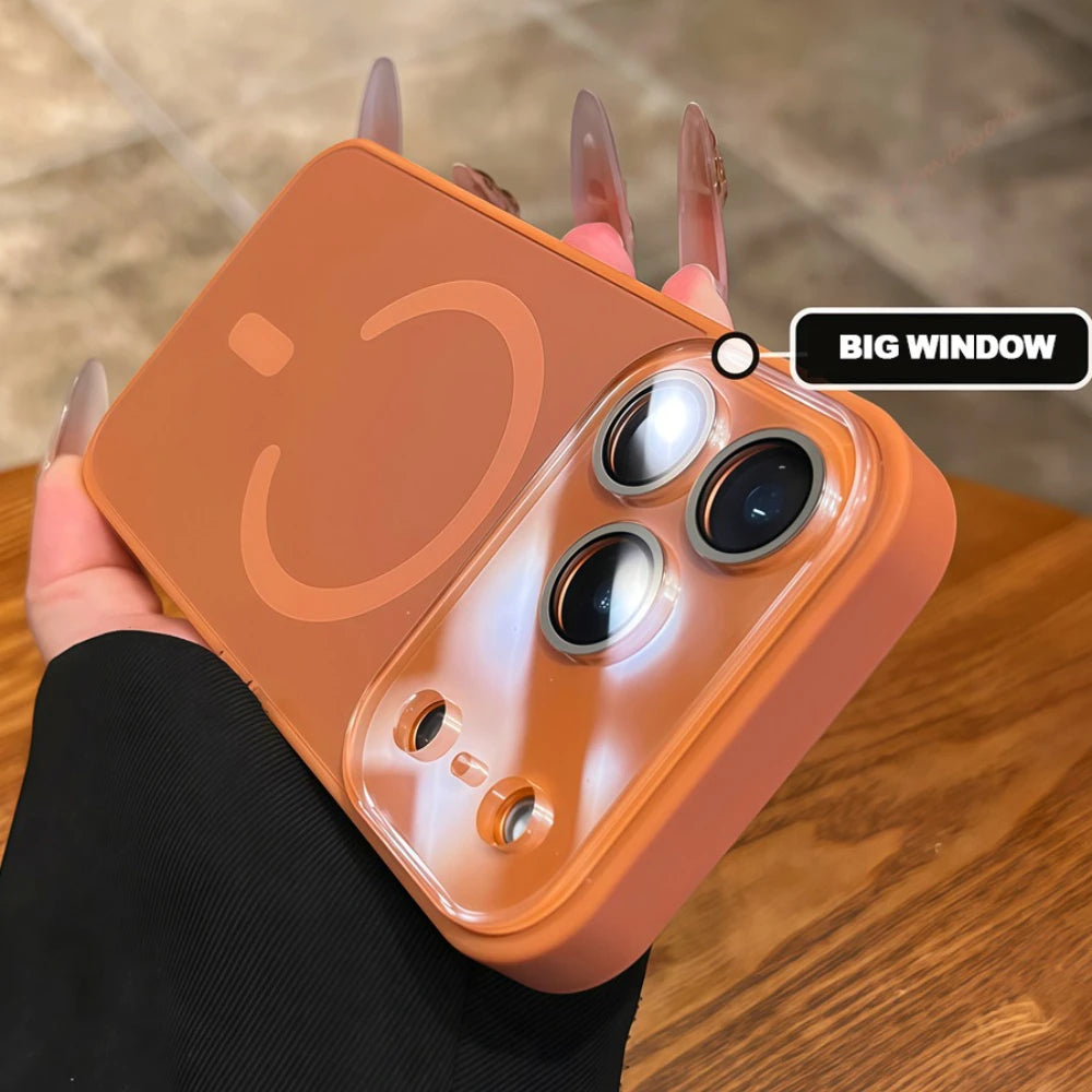 Magnetic phone case attached to wireless charger