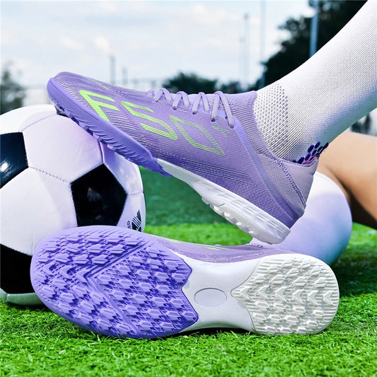 Men's High-Top Soccer & Football Boots – Non-Slip Firm Ground Cleats for Indoor & Outdoor Play