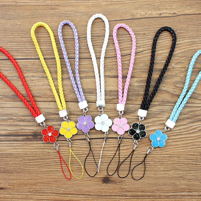 Braided phone charm strap in multicolor