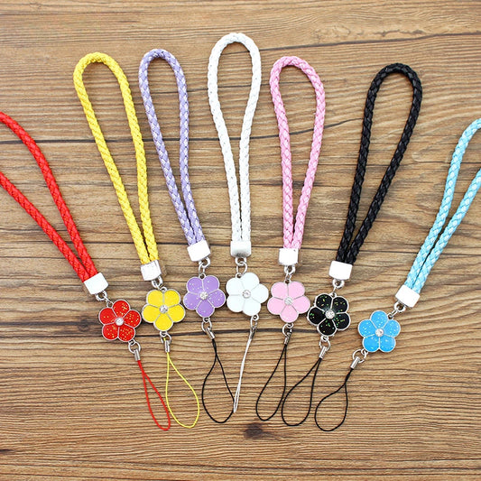 Braided phone charm strap in multicolor