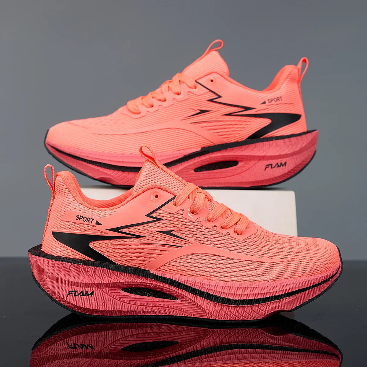Men's Lightweight Marathon Running Sneakers – Breathable Non-Slip Athletic Outdoor Shoes