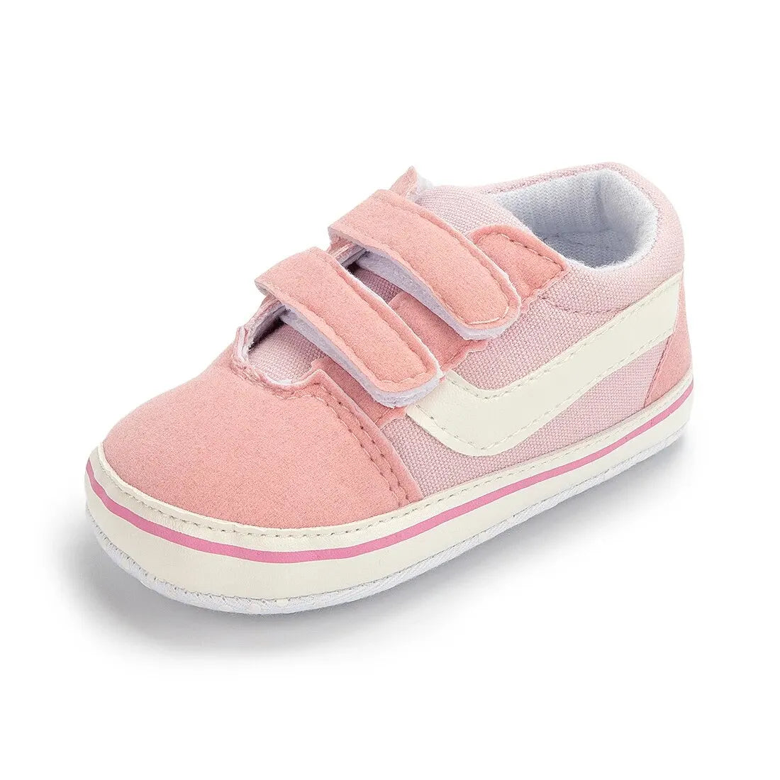 Baby Stripe Canvas Sneakers – Soft Anti-Slip First Walker Shoes for Infant Boys & Girls